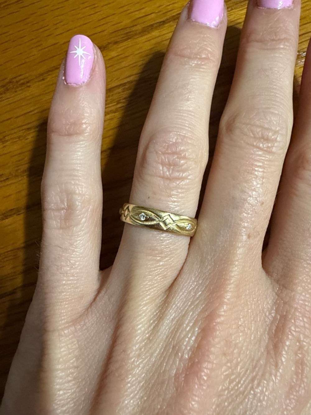 14K Gold Ornate Band